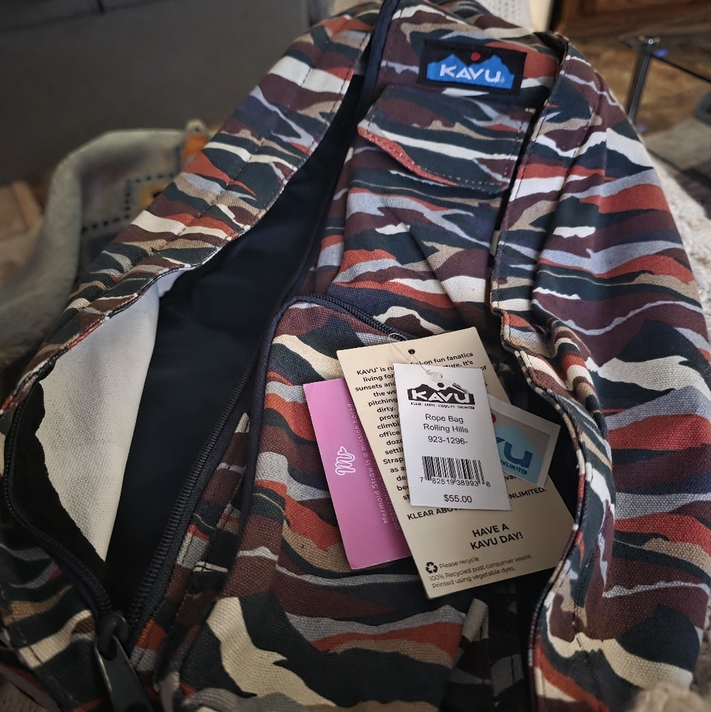 KAVU Multicolor Rope Bag NWT/free Ship!